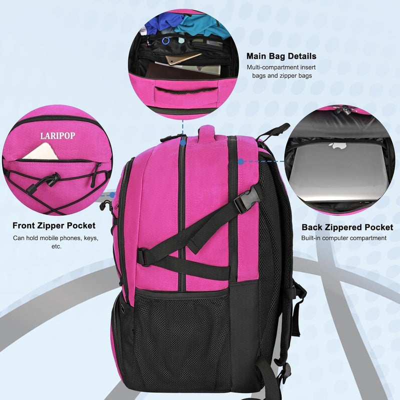 LARIPOP Basketball Backpack, Large Sports Bag with Ball Holder & Shoes Compartment, Basketball Bag for Soccer,Volleyball, - Image 2